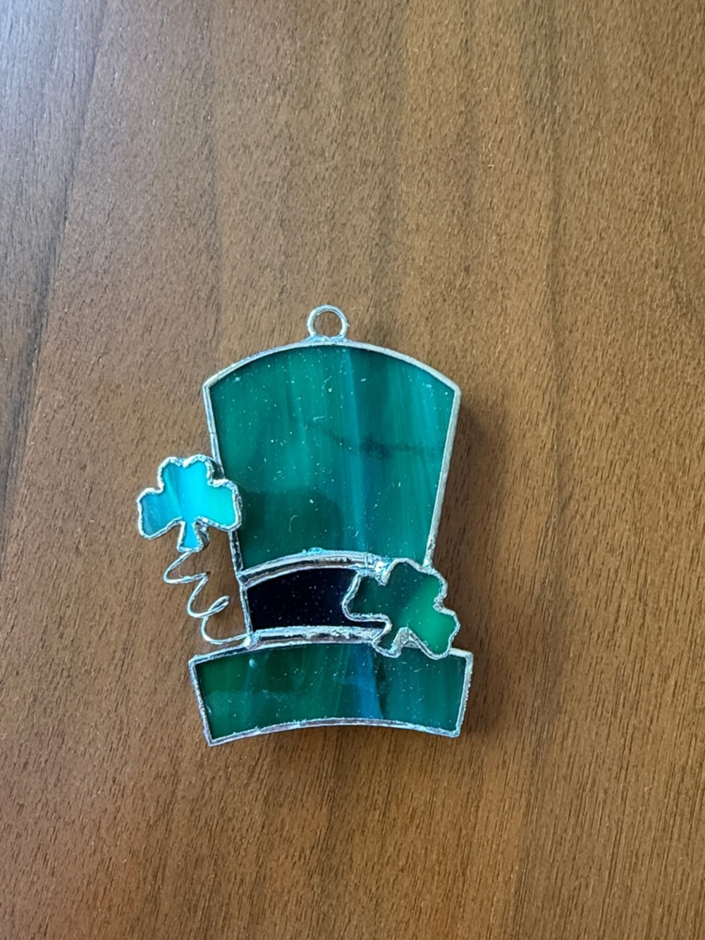 Switchablez Handmade Green Stained Glass Top Hat Wall Art - Brand